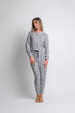 Conjunto Pijama Gris Estrellas