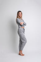 Conjunto Pijama Gris Estrellas