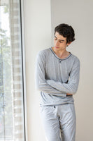 Conjunto Hombre Gris Cuello Redondo