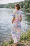 Conjunto Pijama Tie Dye Manga Corta