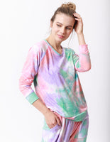 Conjunto Pijama Tie Dye Manga Larga