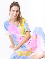 Conjunto Pijama Tie Dye Manga Corta