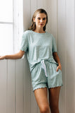 Conjunto Short Pijama Menta