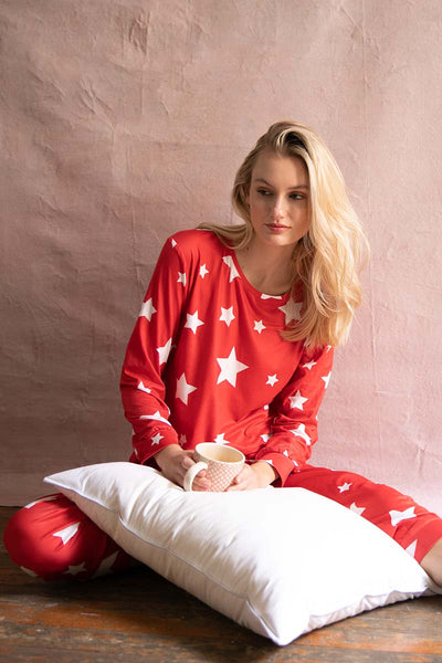 Conjunto Pijama Roja Estrellas